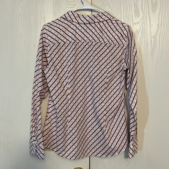 Talbots Button Front L/S Print Blouse - Picture 3 of 6